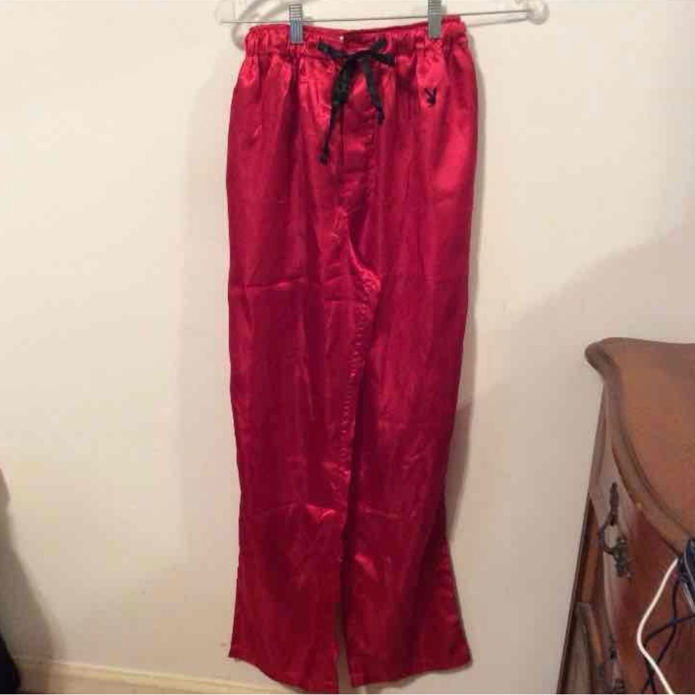 Men's Red Playboy Pajama Pants